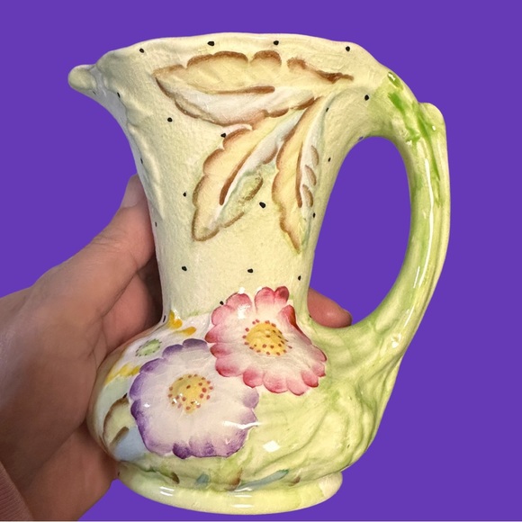 VINTAGE 1950s JAMES KENT JEANETTE PATTERN (#2973) SMALL FLORAL DESIGN VASE - Picture 5 of 9